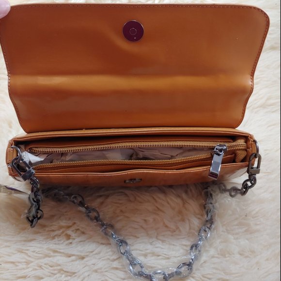 MODA SPANA Eel Skin Clutch/Purse, Tan - Picture 8 of 16